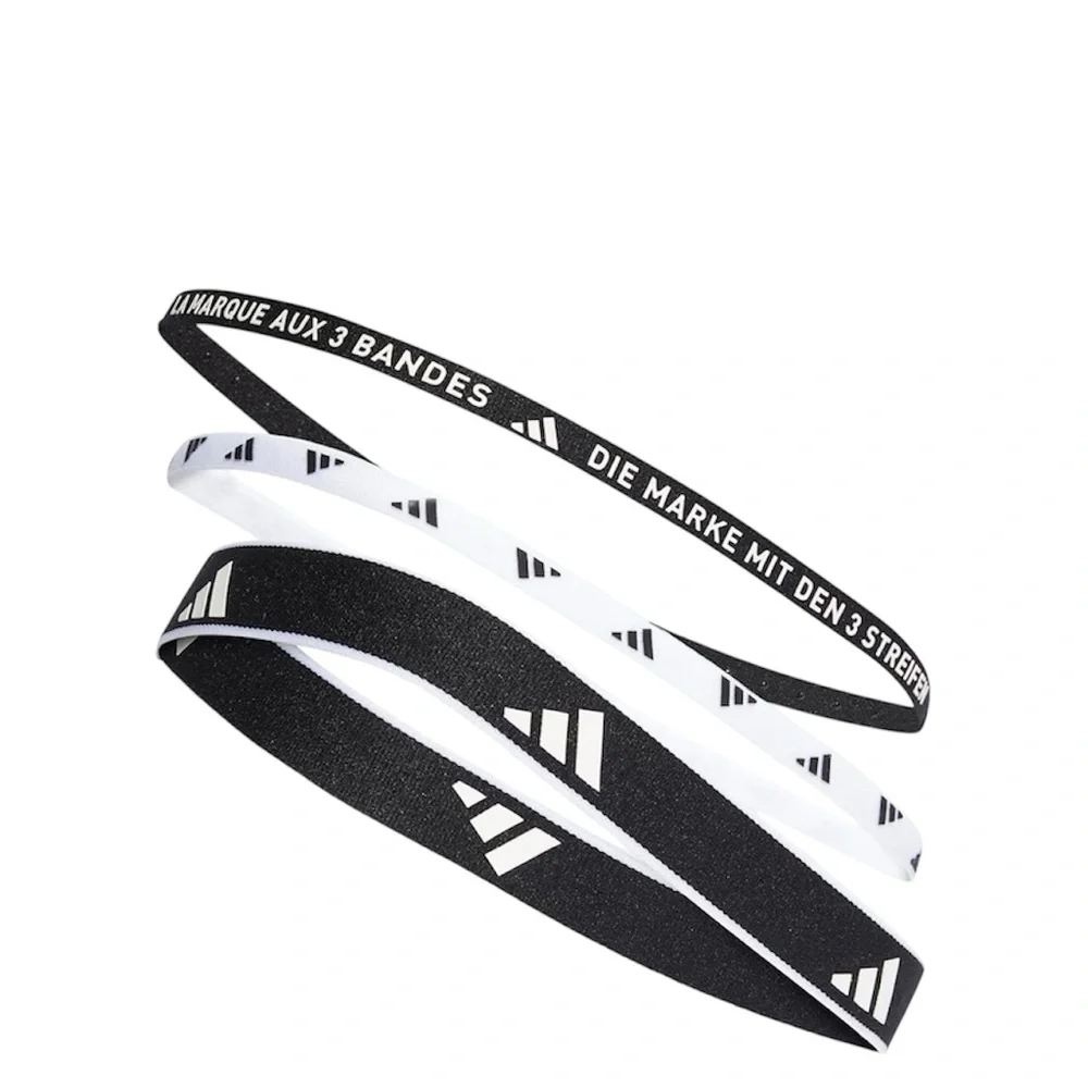 ADIDAS 3PP HEADBAND New Black/White Perfect for Soccer, Tennis & more